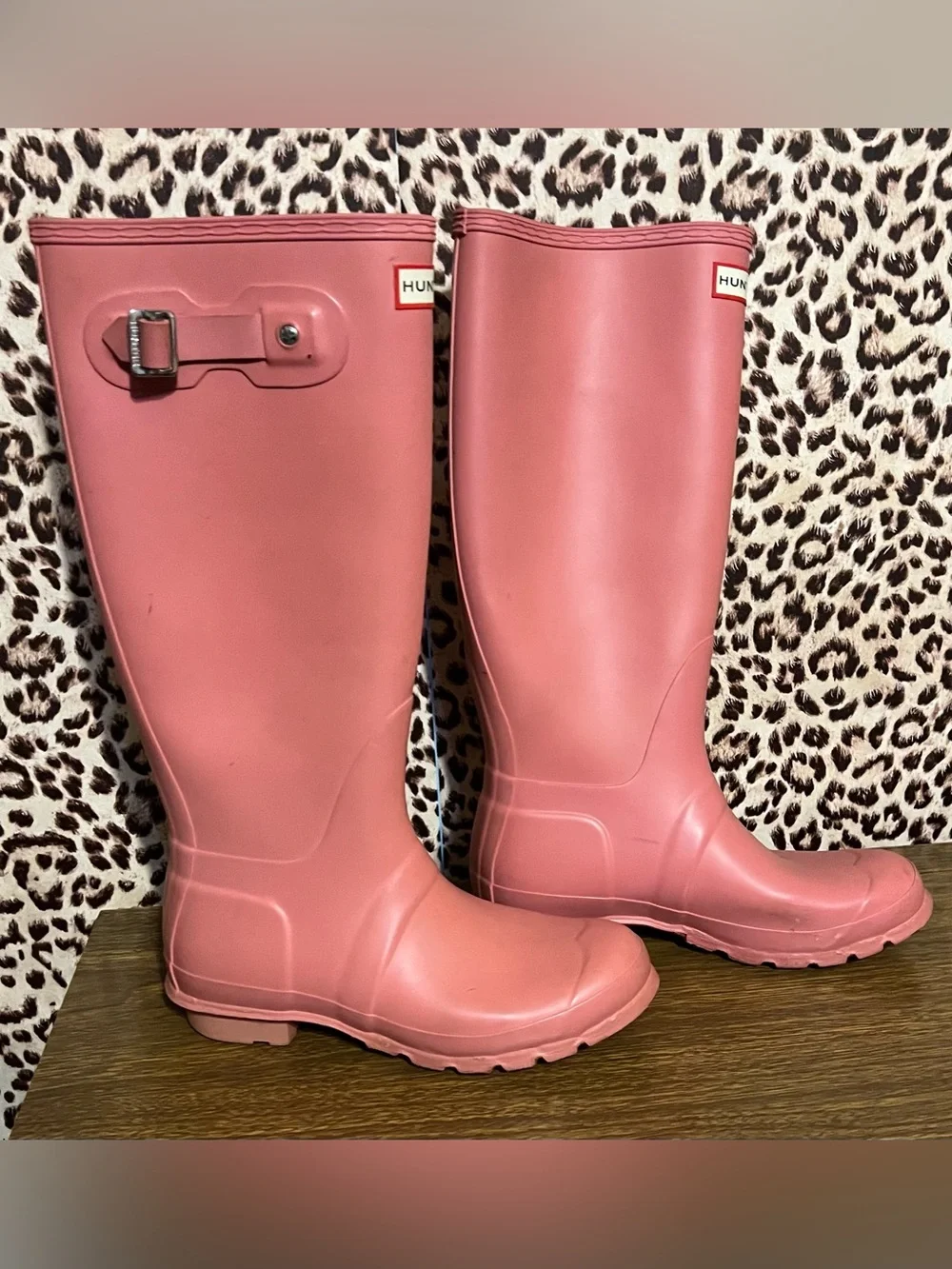 Pink Hunter Rain Boots size 7 EUC